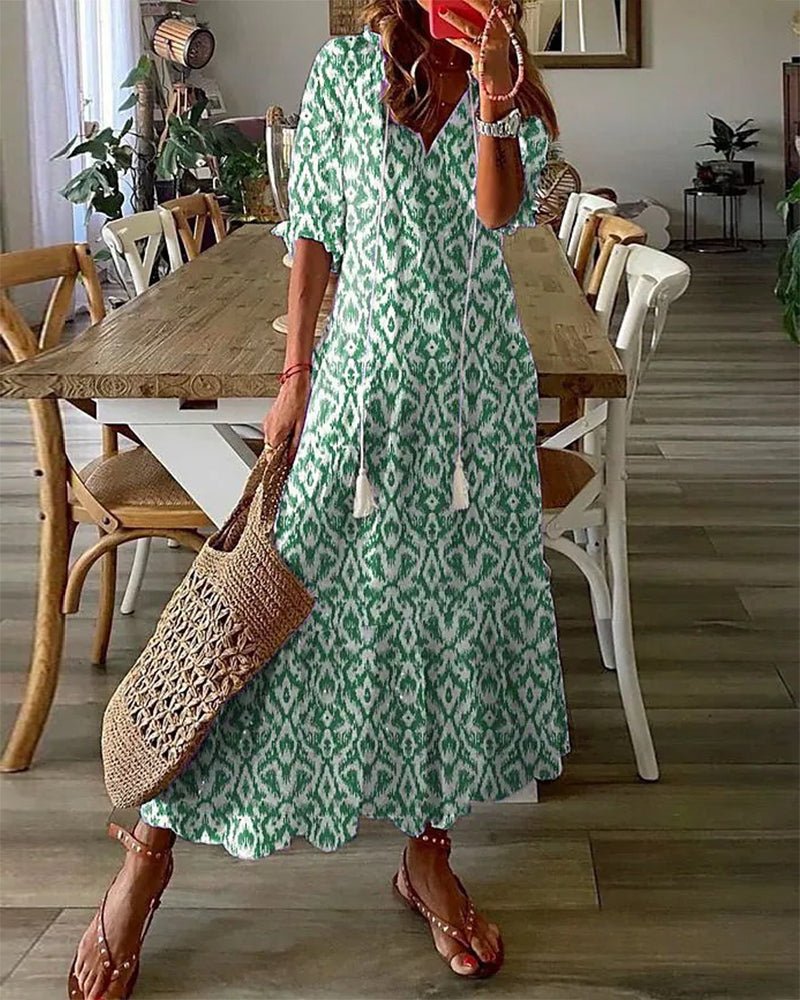 Luna | Boho Midi Dress