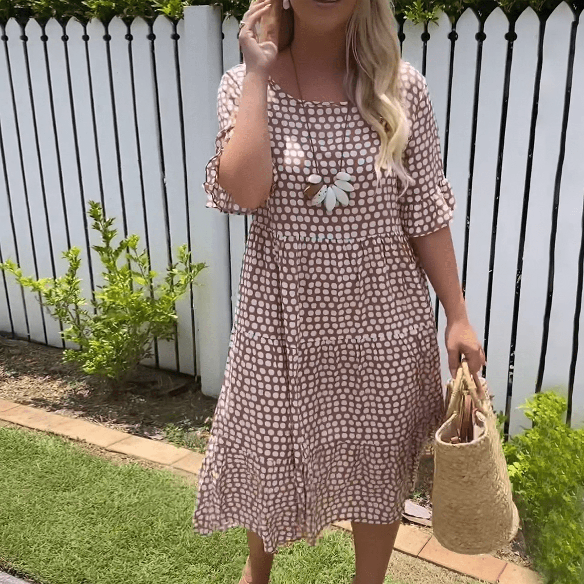 ZORA | SABLE SHORT-SLEEVE MIDI DRESS