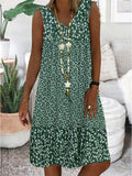 AYLA | SLEEVELESS V-NECK DRESS