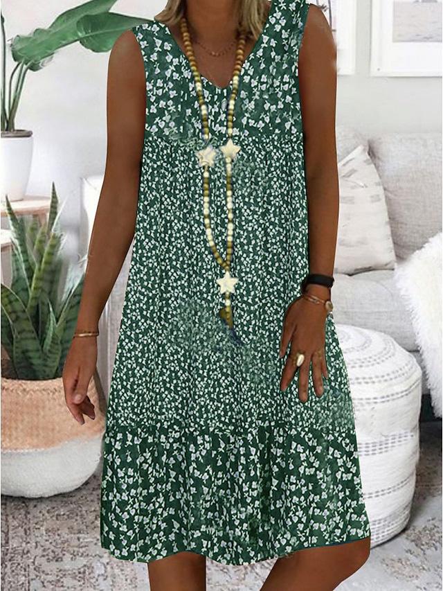 AYLA | SLEEVELESS V-NECK DRESS