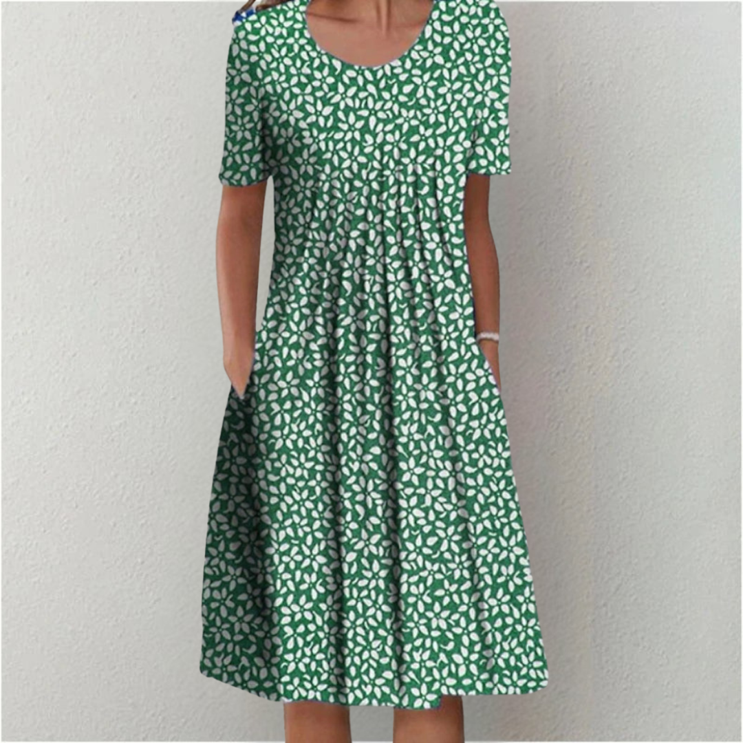HAILEY | STYLISH AND CASUAL FLORAL DRESS WITH POCKETS