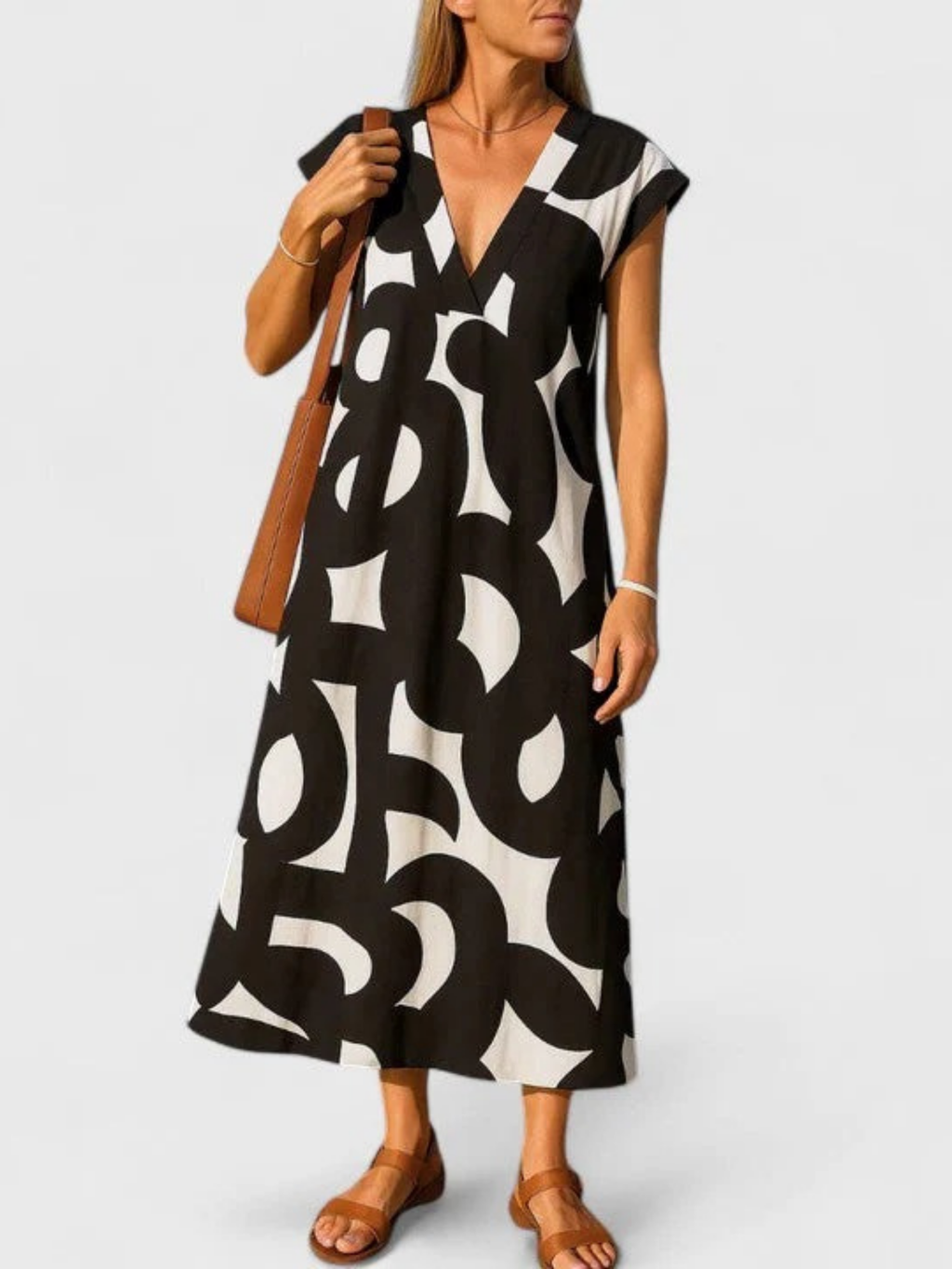 Valery™ | Flowing V-Neck Dress