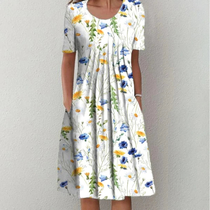 HAILEY | STYLISH AND CASUAL FLORAL DRESS WITH POCKETS