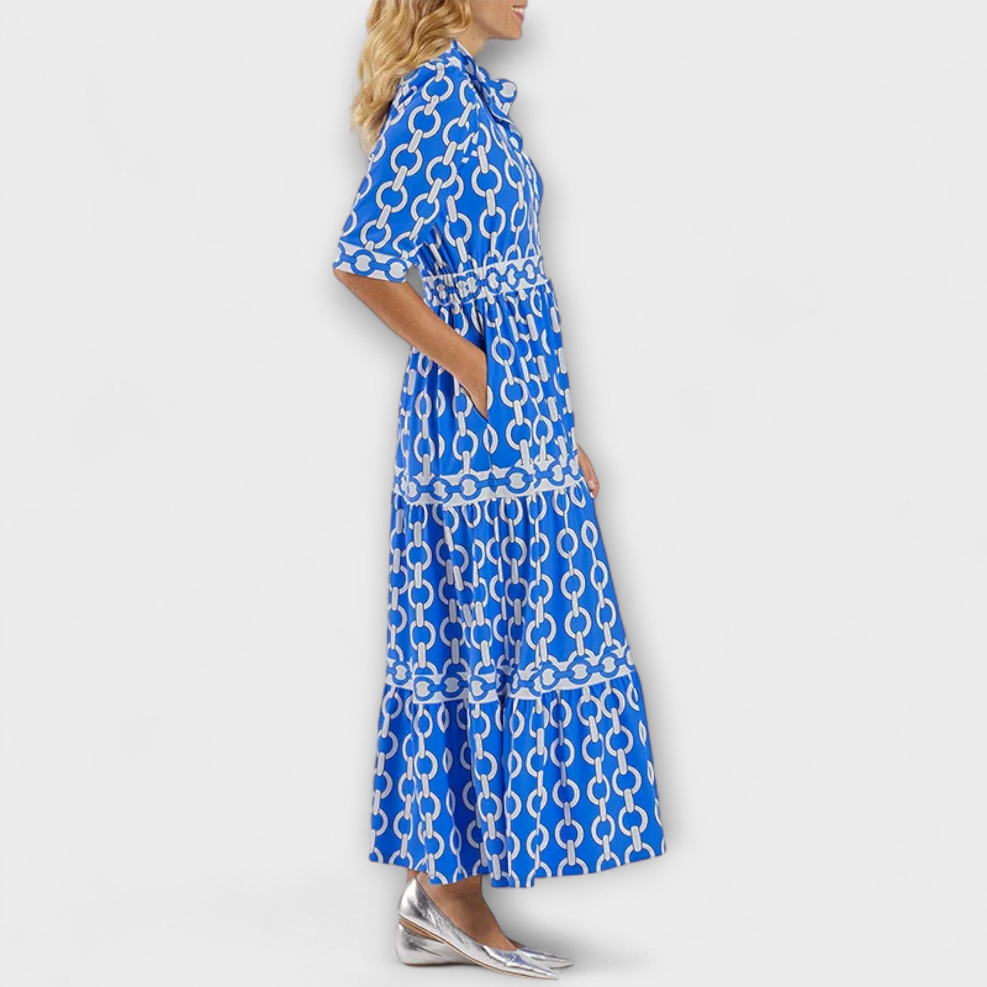 JULIANA | MIDI DRESS WITH CHAIN PATTERN