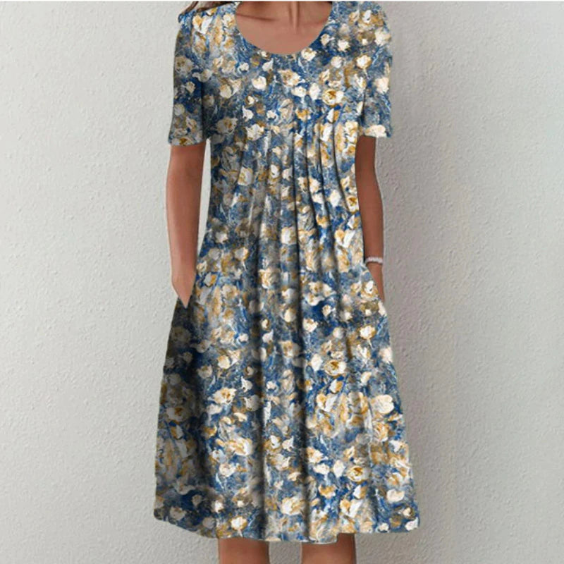 HAILEY | STYLISH AND CASUAL FLORAL DRESS WITH POCKETS