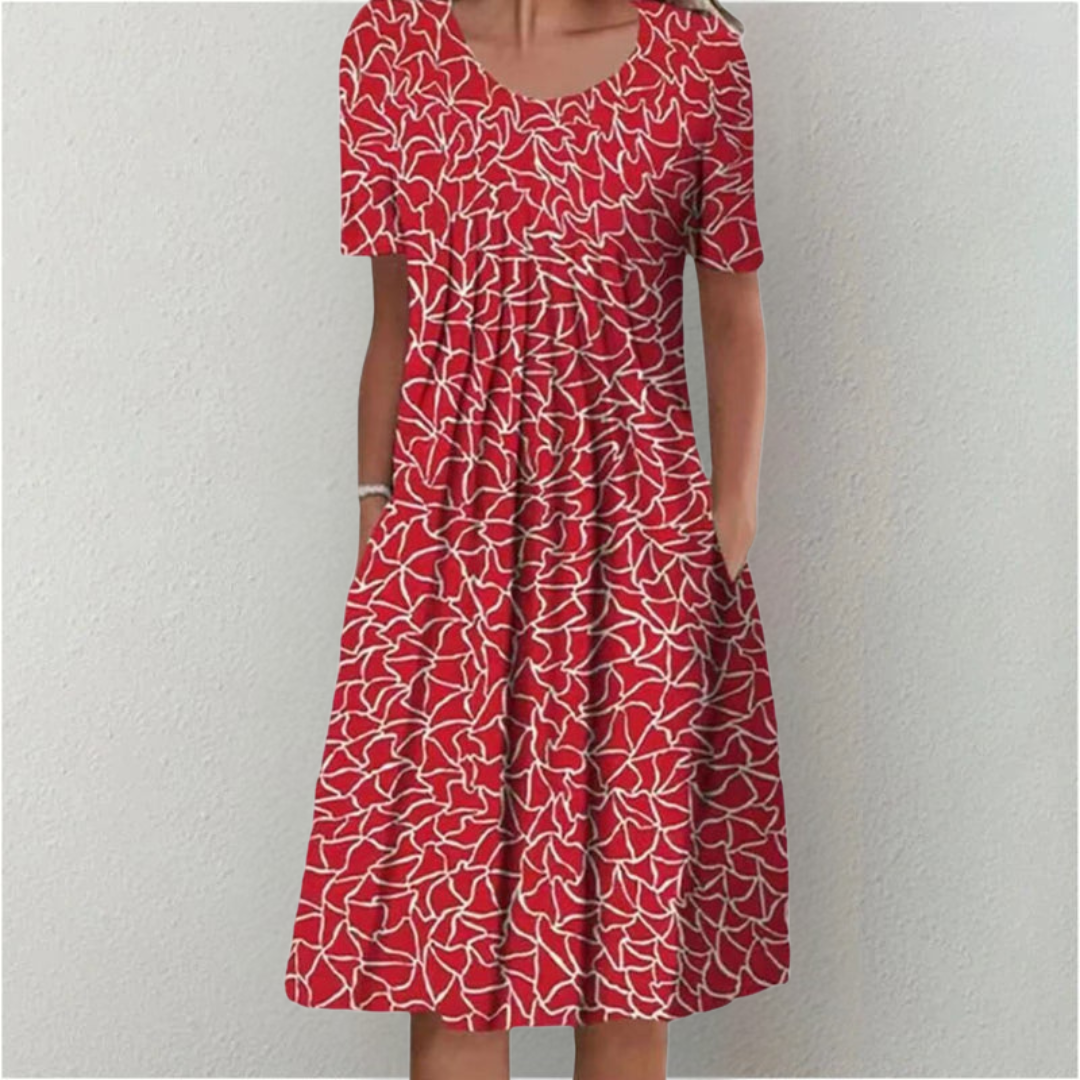 HAILEY | STYLISH AND CASUAL FLORAL DRESS WITH POCKETS