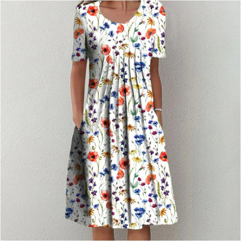 HAILEY | STYLISH AND CASUAL FLORAL DRESS WITH POCKETS