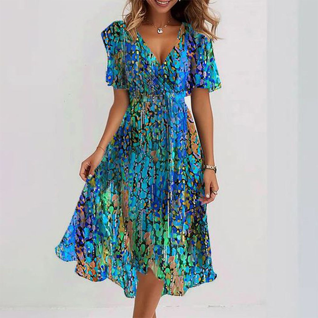 SAPPHIRE | BREEZY COASTAL BLUE MIDI DRESS