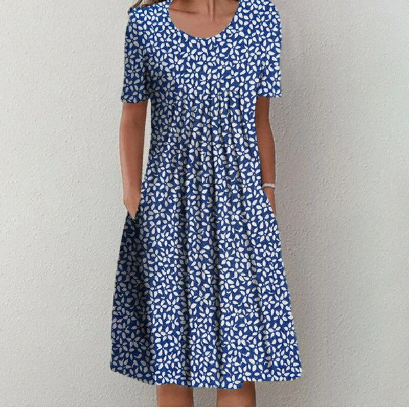 HAILEY | STYLISH AND CASUAL FLORAL DRESS WITH POCKETS