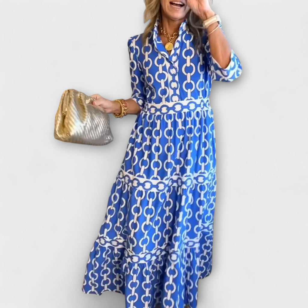 JULIANA | MIDI DRESS WITH CHAIN PATTERN