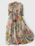 RUBY | SUNSET BLOSSOM LINEN DRESS