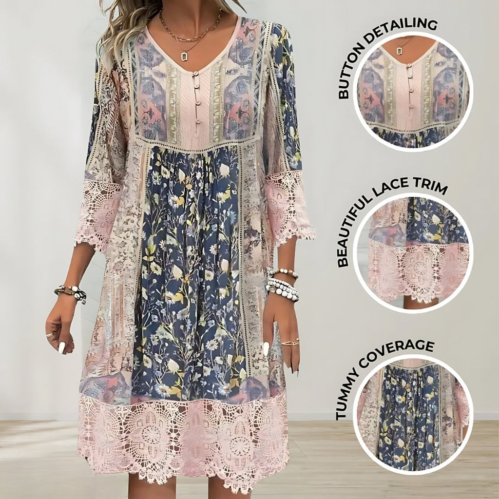 NAYA | BOHO LUXE FLOWY MIDI DRESS