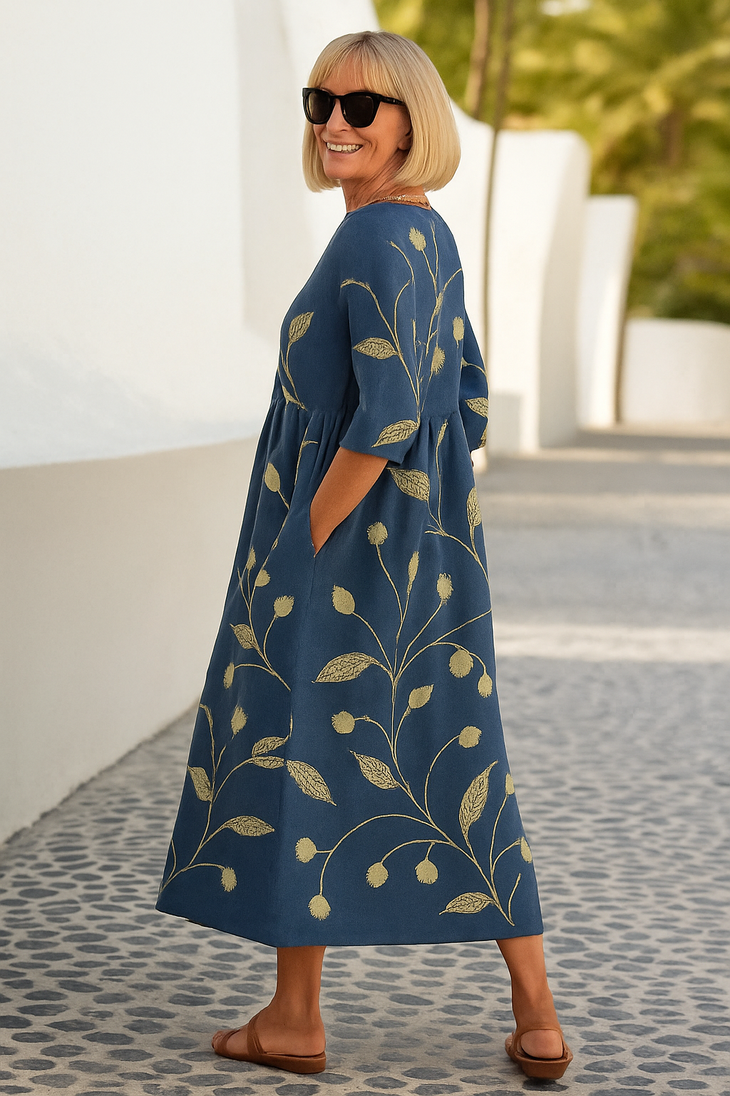 LUNA RELAXED MIDI DRESS
