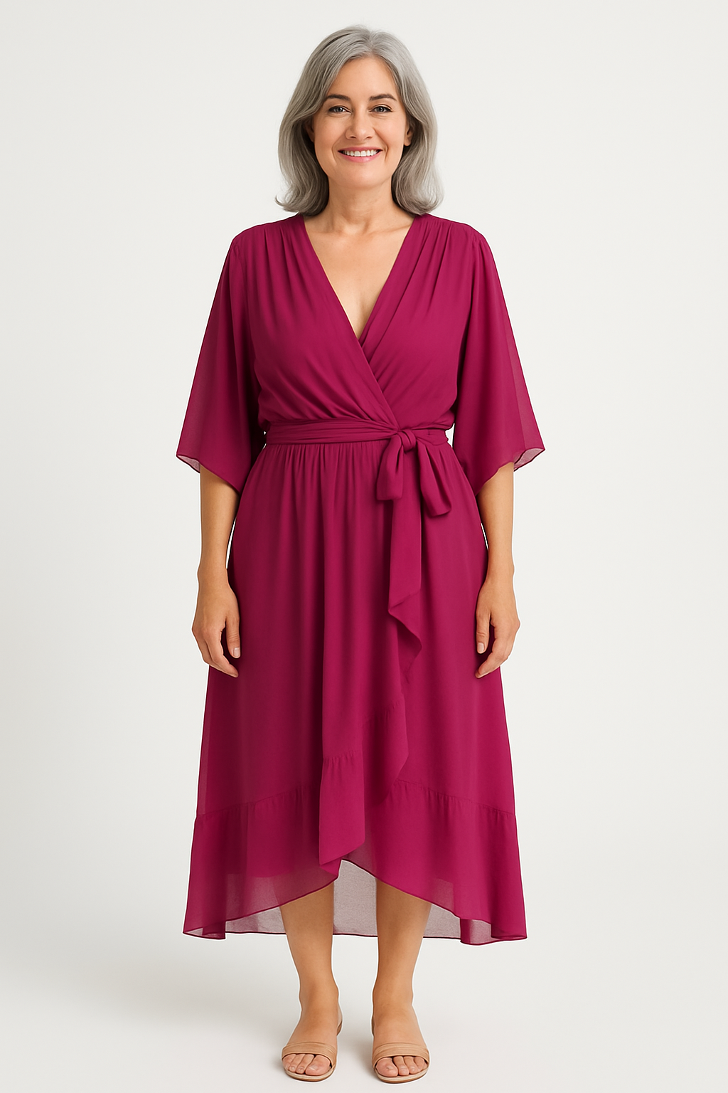 Claire™ | Tie-Waist Midi Dress