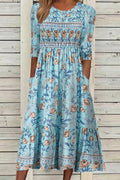 HAZEL | FLOWING PETAL DRESS WITH TUMMY COVERAGE