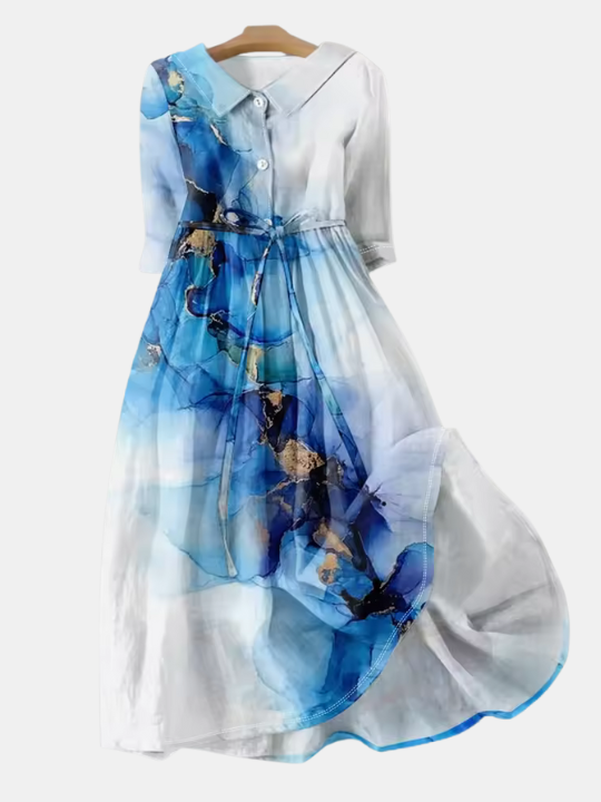 MATILDA | OCEAN MIST LINEN DRESS