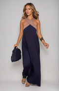 Nicole - Stylish Crossover Neckline Dress