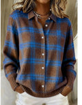 Liz™ – Soft Hoodie Blouse with Check Pattern