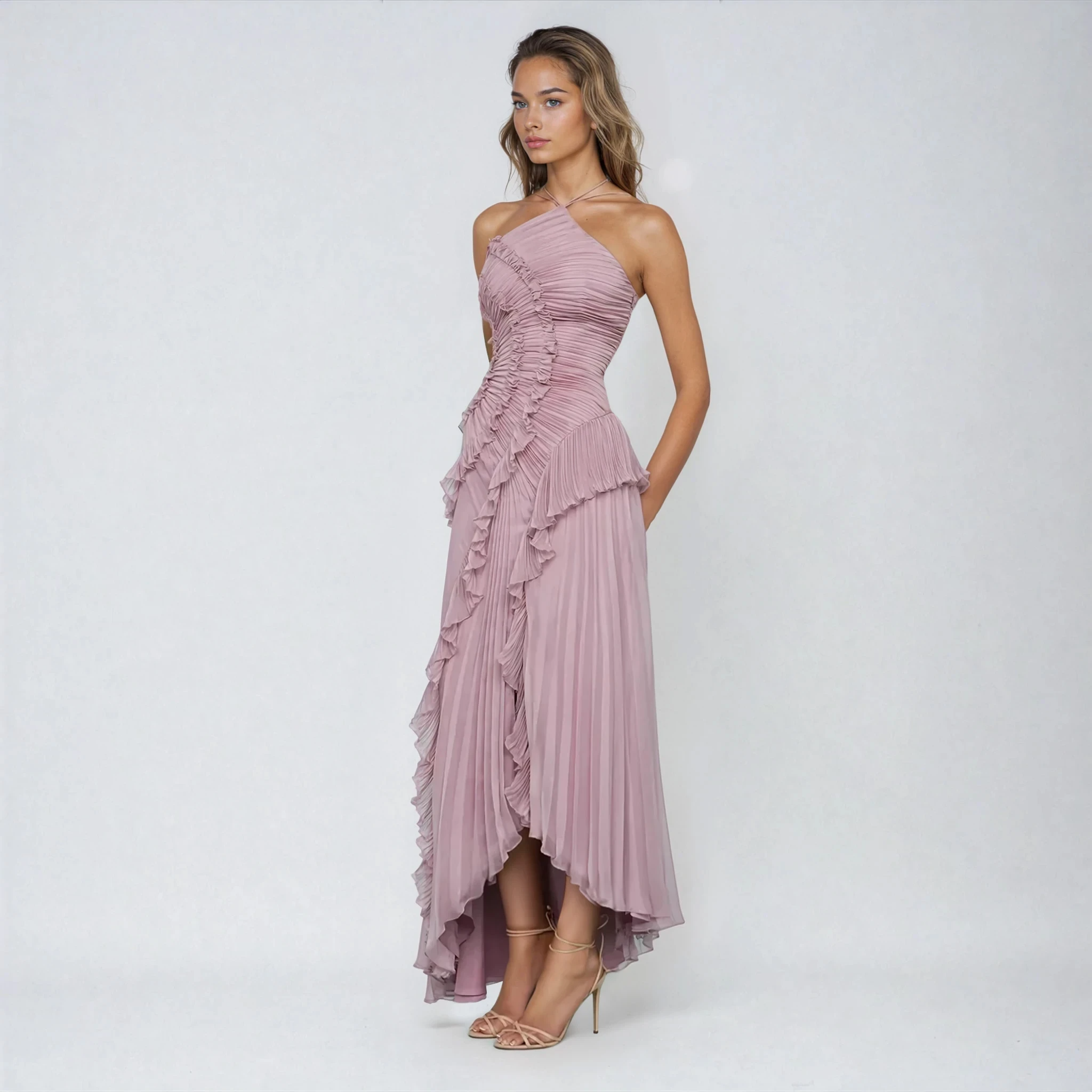 Dree - Custom Sleeveless Halter Dress