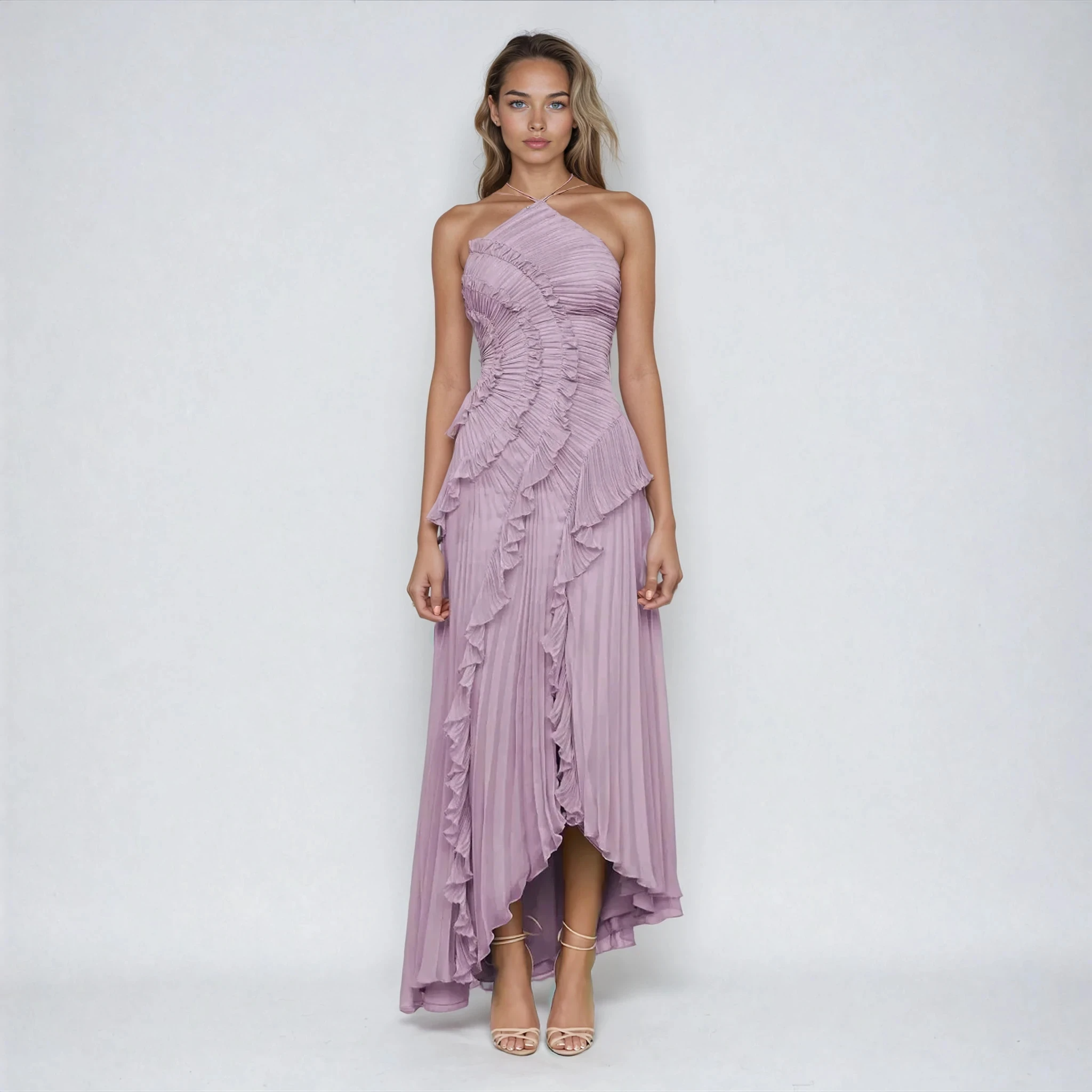 Dree - Custom Sleeveless Halter Dress