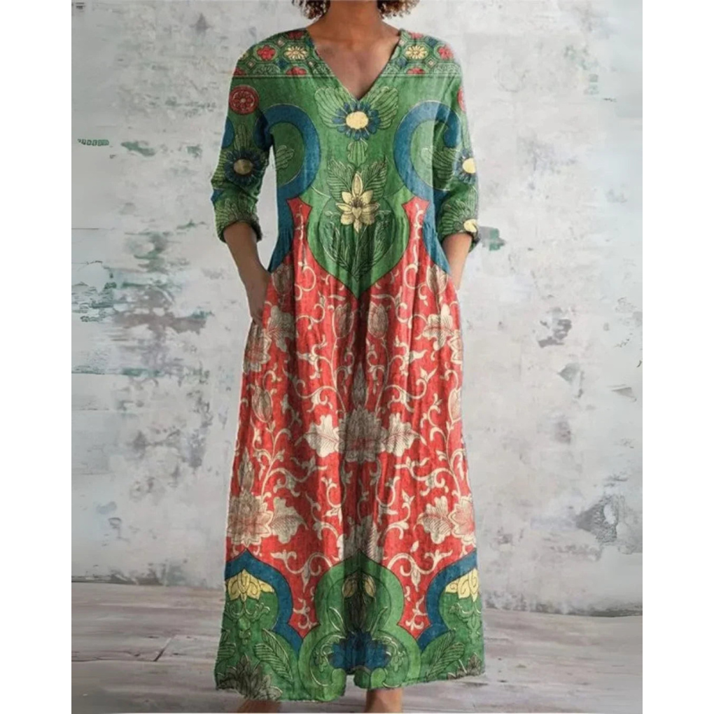 ELEANOR | VINTAGE FLORAL MAXI DRESS
