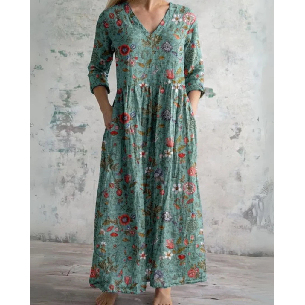 ELEANOR | VINTAGE FLORAL MAXI DRESS