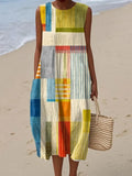Elena | Elegant Art Midi Dress