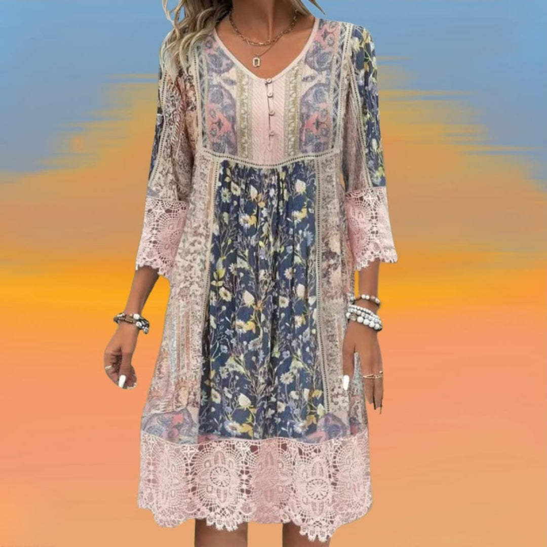 NAYA | BOHO LUXE FLOWY MIDI DRESS