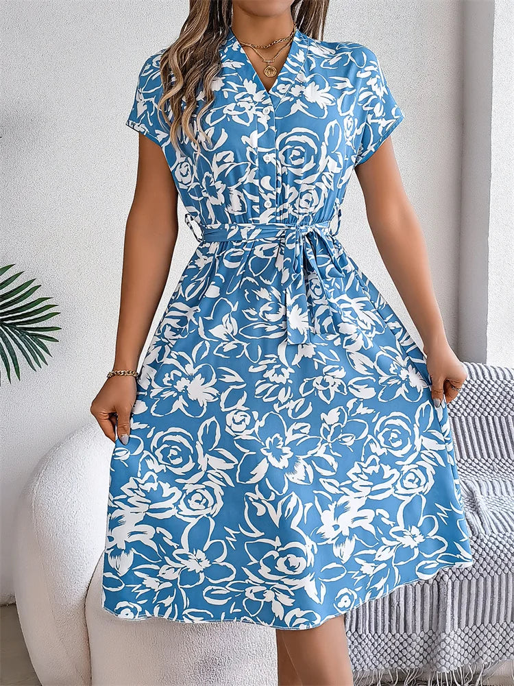 Junie - Floral Printed Dress