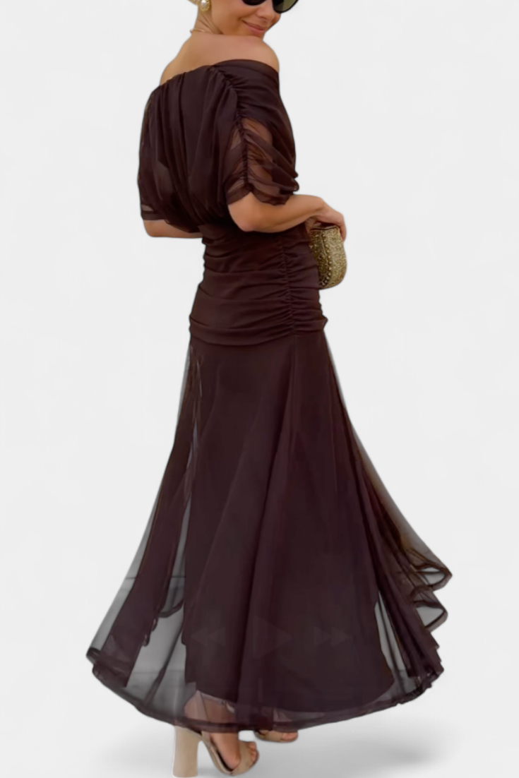 Alondraa™ Long Floral Dress with V-Neck