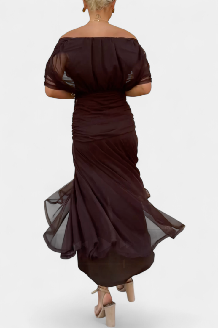 Alondraa™ Long Floral Dress with V-Neck