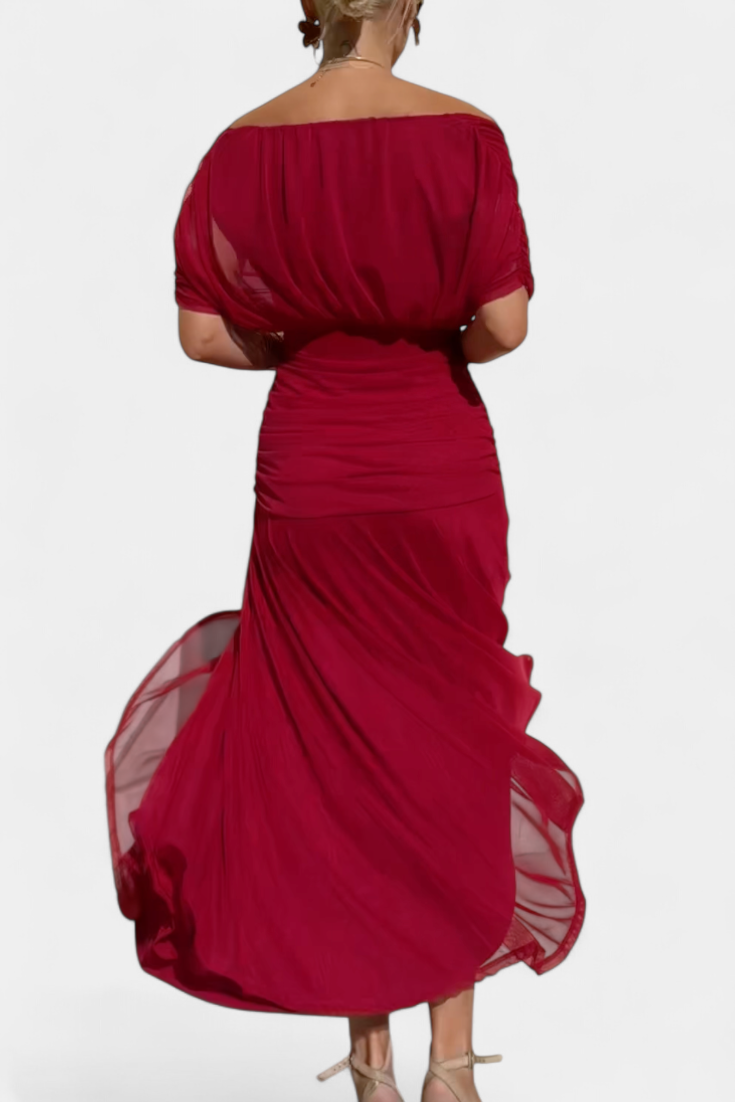 Alondraa™ Long Floral Dress with V-Neck