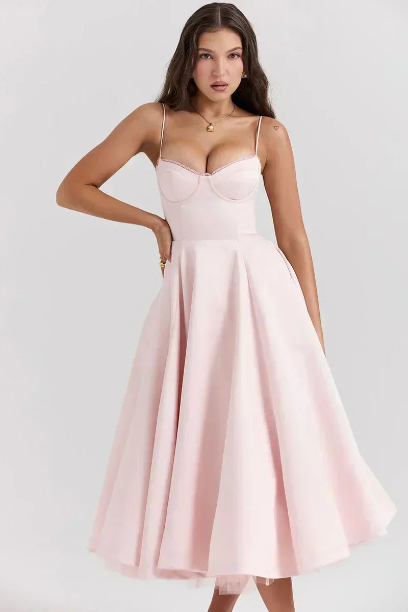 Minerva - Luxury Spaghetti Strap Princess Dress