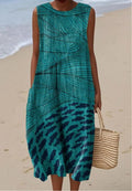 LYDIA | DRESS WITH OCEAN AND FISH ART