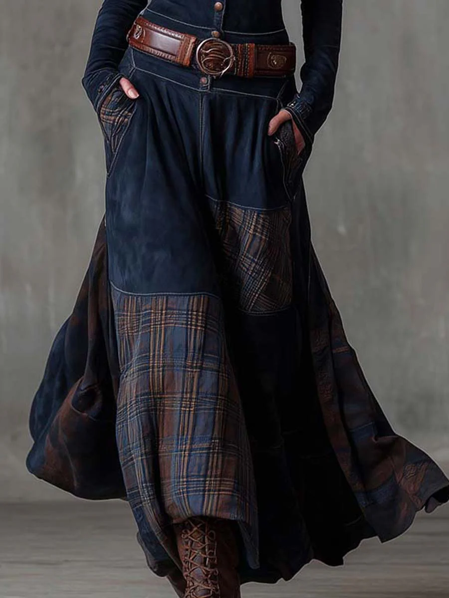 Helena | Suede Maxi Dress with Belt