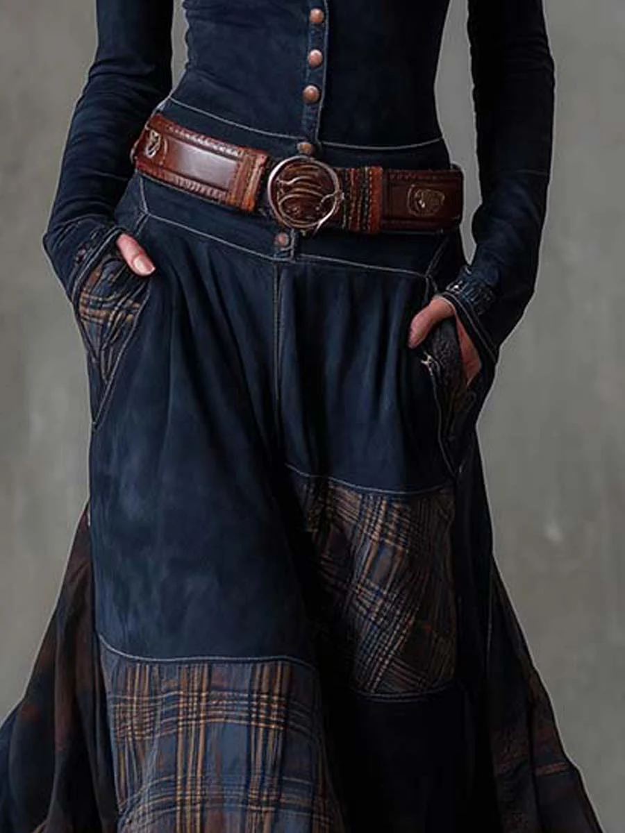 Helena | Suede Maxi Dress with Belt