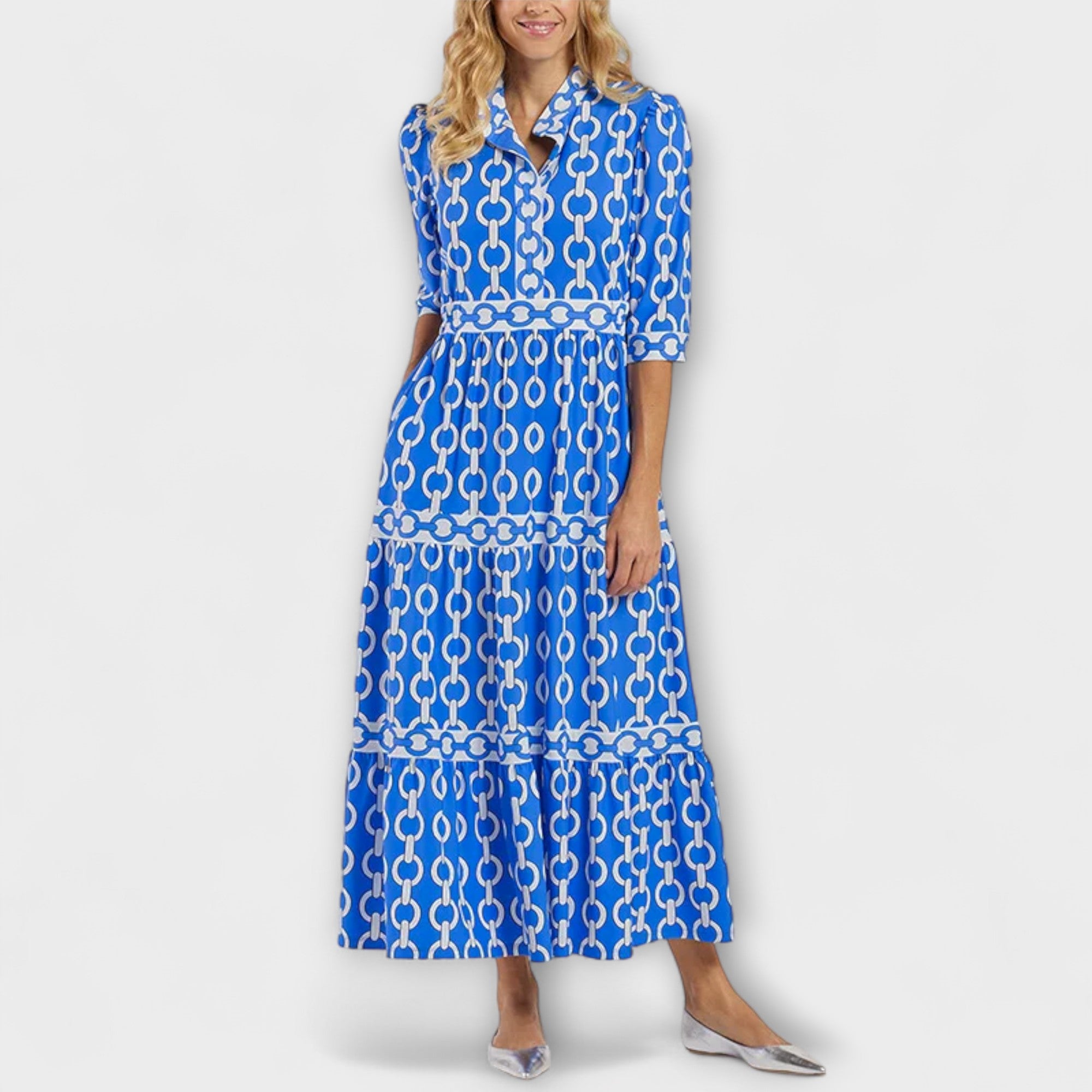 JULIANA | MIDI DRESS WITH CHAIN PATTERN