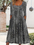 ELOWEN | CASUAL LONG SLEEVE MIDI DRESS
