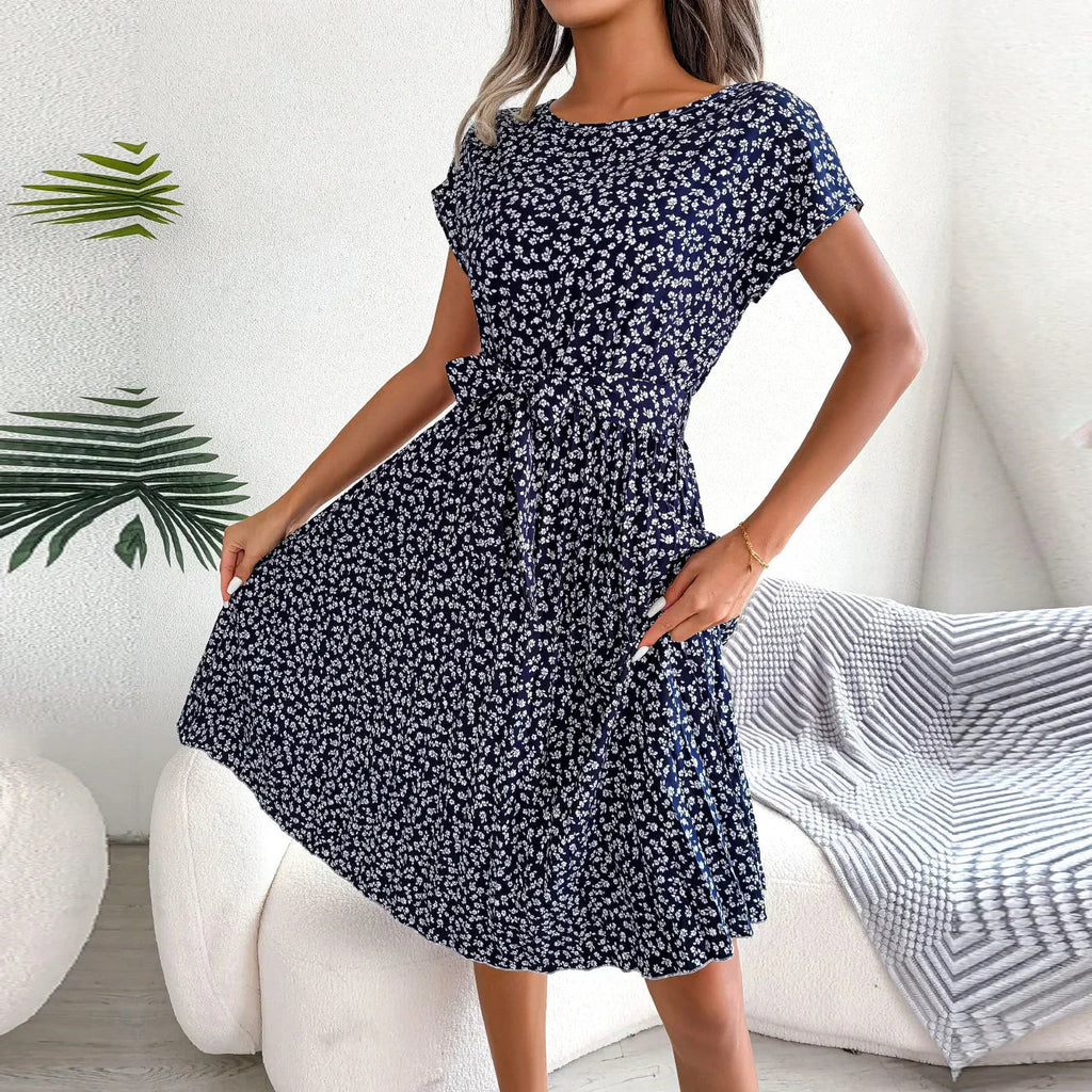 Fena - Floral Pleated Midi Dress