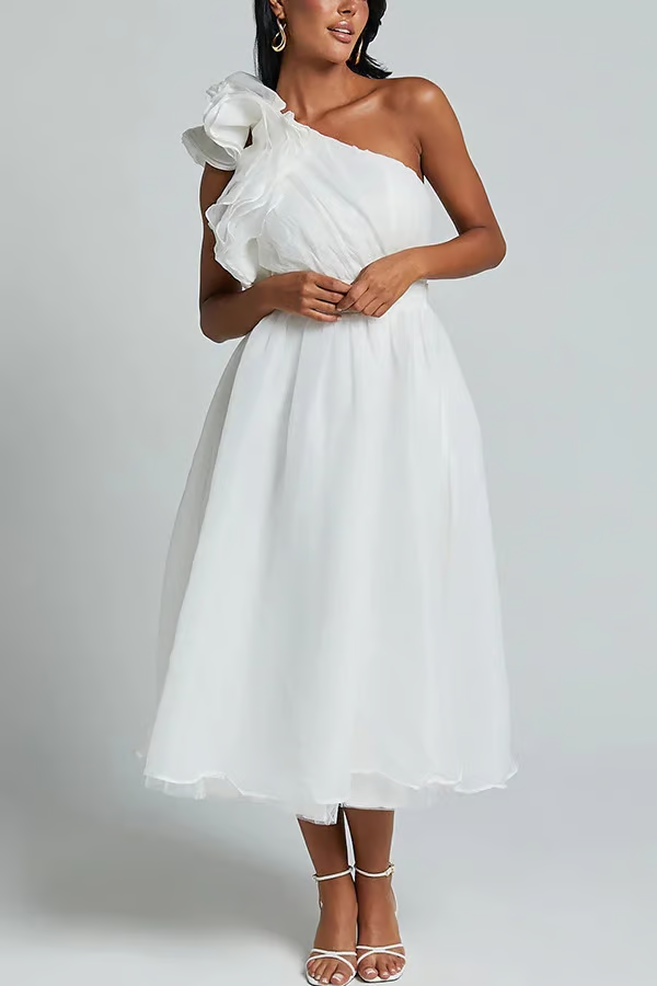 Bellamy - Chic Slanted Elegance Summer Dress
