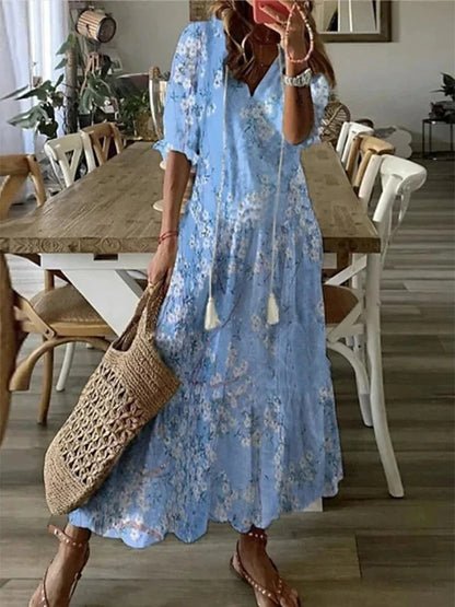 Luna | Boho Midi Dress