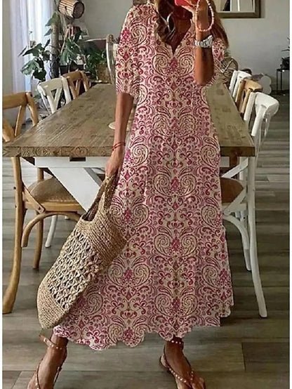 LUNA | EFFORTLESS BOHO-STYLE MIDI DRESS