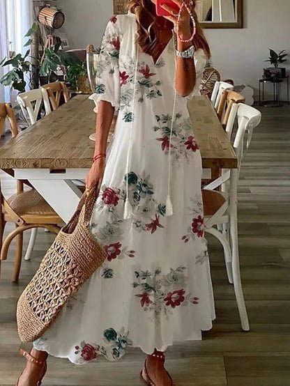LUNA | EFFORTLESS BOHO-STYLE MIDI DRESS